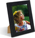 Nacial 4x6 Picture Frame Set of 5,Display Pictures 3.5x5 with Mat or 4 x 6 Without Mat, Tempered Glass for Table Top Display and Wall Mounting Wooden Photo Frame Black