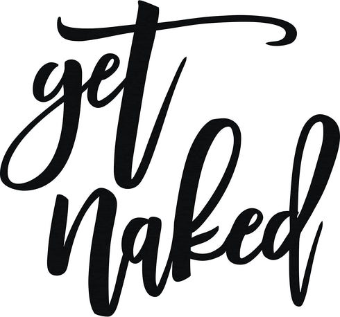 Vivegate Get Naked Sign 18 X 25 Get Naked Sign for Bathroom Wall Decor Bath Word Art Decals Black Metal Letters