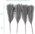 Dried Pampas Grass Decor - Royal Grey Faux Pampas Grass - 4 Pc Set Beautiful Dried Pampas Grass Small - Vase Fillers for Home Decor - 18" Total - Glam Decor - Regal Living Inc