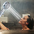 HERLLY High Pressure Shower Head with Handheld,Angle-adjustable Showerhead with Turbofan,Hydro Jet Shower Head with Shower Bracket Holder and Filter,for Detachable and One-click Pause Button Function