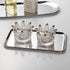 IMEEA Small Vanity Tray Rectangle Satinless Steel Little Jewelry Tray Bathroom Tray Storage Organizer Makeup Cosmetic Organizer Trays, 8 x 4.6 inch