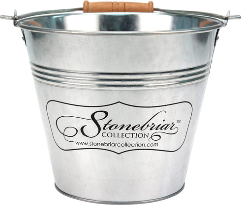 Stonebriar 50 Hour Long Burning Citronella Candle with Galvanized Metal Bucket