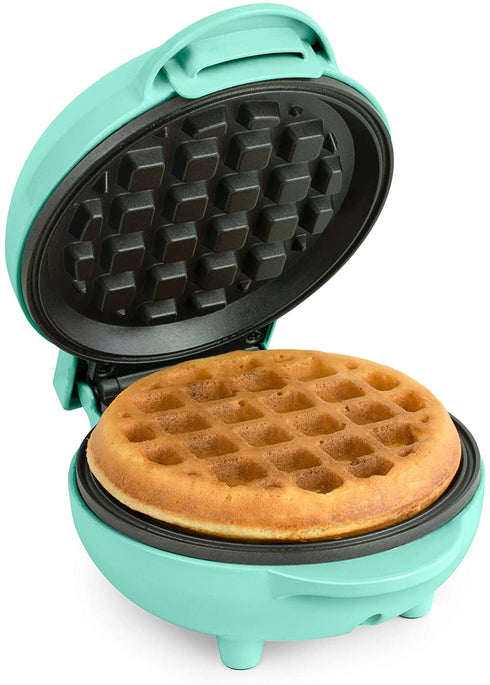 Nostalgia MyMini Personal electric waffle maker compact size 5 inch non-stick for kitchens, campers and more