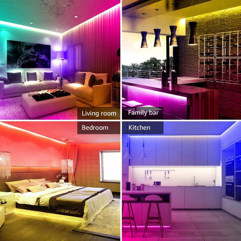 Lepro Music LED Strip Lights, 16.4ft RGB LED Strips with Remote Sync to Music, 5050 SMD LED Color Changing Strip Light for Bedroom, Home, TV, Parties and Fstivals