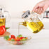 Glass Cooking Oil Dispenser 30oz - ZDZDZ Glass Cruet Vinegar Dispenser, Oil Bottle for Kitchen, BBQ, Making Salad, Cooking, Baking, Roasting, Grilling,Frying