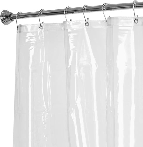 Zenna Home 8-Gauge PEVA, Clear, 2-Pack Heavyweight Shower Liner