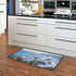 Santorini Village Greece Island Sea Kitchen Mats Indoor Outdoor Doormat Non Slip Kitchen Rug Comfort Small Floor Mat for Home, 39" x 20"