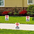 3PC No Dogs Allowed Sign 8 x12" Keep Off Grass Sign w/ Stake, No Dog Poop Signs, No Pets Allowed Sign, Dog Poop Signs for Yard, No Peeing Dog Sign, Curb Your Dog Sign, No Dogs on Lawn Sign, Dog Signs