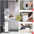 TomCare Toilet Paper Holder Toilet Paper Stand with Raised Feet Metal Bathroom Accessories Tissue Paper Dispenser Free Standing Toilet Paper Roll with Storage Shelf Bathroom Storage Organization