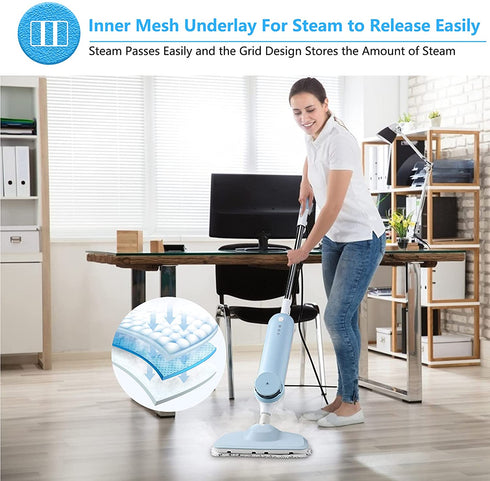 DOKER. 2 Pack Microfiber Mop Head Pads Replacement for Steam Mop VS521