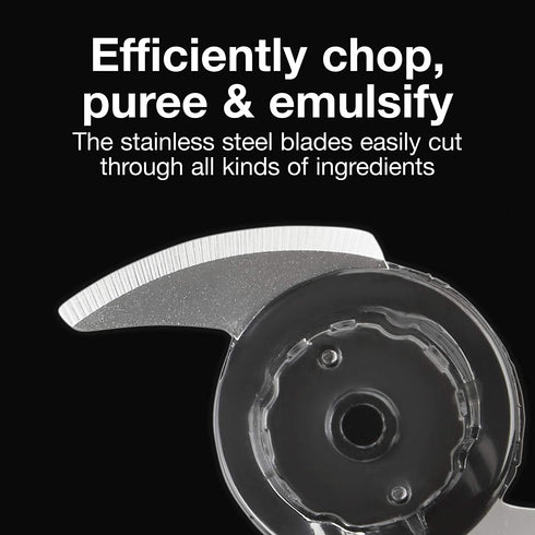 Proctor Silex Durable Mini Food Processor & Vegetable Chopper to Chop, Puree & Emulsify, 1.5 Cup, Black