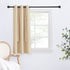 NICETOWN Blackout Curtain Shade for Basement - Roman Tie Up Window Valance Balloon Blind (Grommet Top Panel, 34 inches W x 45 inches L, Biscotti Beige)