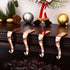 Yuokwer Set of 4 Christmas Stocking Holders for Mantel Stocking Hooks Hanger for Fireplace Christmas Safety Hang Grip Stockings Clip for Christmas Party Decoration (Rose Gold, Pack of 4)