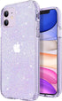 JJGoo Compatible with iPhone 11 Case, Clear Glitter Sparkle Bling Anti-Scratch Shockproof Protective Flexible Phone Cases Cute Slim Thin Bumper Cover for Women Girls (6.1 inch) 2019