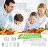 7 in 1 Vegetable Chopper, Easy to use Mandoline Slice Potato Onion Chopper Vegetable Chopper Dicer Slicer Cutter, Chopper for Kitchen with Hand Guard & Container Drain Basket