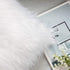 Ashler HOME DECO Pack of 2 Decorative Luxury Style White Faux Fur Throw Pillow Case Cushion Cover 18 x 18 Inches 45 x 45 cm