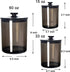 Youngever 60 Ounce, 30 Ounce and 15 Ounce Black Plastic Apothecary Jars Set of 3