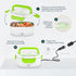 TRAVELISIMO Electric Lunch Box 3 in 1, Heated Lunch Boxes for Adults for Car, Truck, Home and Work 12V 24V & 110V 40W, Loncheras Electricas para Calentar Almuerzo, (Green)