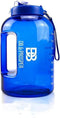 DB & PROSPER Large One Gallon Blue Motivational Water Bottle With Time Marker | Bottles | Hydration | Gym | Exercise | Hiking | camping | water jugs | sports accessories | wellness