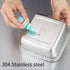 304 Stainless Steel Square Food Storage Lunch Box Containers Eco-Friendly & Reusable Snack Food Leak Proof Nesting Containers for Kids & Adults | Set of 3 Metal Lunch Sandwich Container, Snack Boxes
