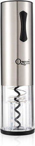 Ozeri Travel Series USB Rechargeable Electric Wine Bottle Opener, Stainless Steel