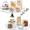 2 Pack Lazy Susan Organizer, 10.6" Clear Lazy Susan Turntable for Cabinet, Plastic Lazy Susan Cabinet Organizer for Pantry Organization and Storage/ 2Pack