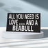 JennyGems Beabull Sign, All You Need Is Love And A Beabull, Wood Sign, 9.5x5.5 Inches, Beabull Mom, Beabull Gifts, Beabull Dogs, Beabull Decor, American Made