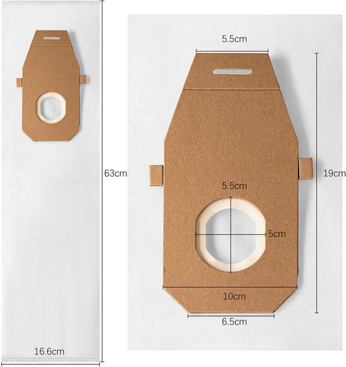 6 Pack Replacement AH10000 Type Q HEPA Vacuum Bags for Hoover Platinum Upright Vacuum UH30010COM UH30010CCA UH30010 Replace Part 902419001