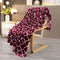 Smile Bee Flannel Fleece Blanket Throw Size, Super Soft Cozy Plush Blankets for Christmas, Lightweight Microfiber Throw Blanket for Couch Sofa Bed, 50x60 inches, Wine Red Moroccan
