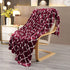Smile Bee Flannel Fleece Blanket Throw Size, Super Soft Cozy Plush Blankets for Christmas, Lightweight Microfiber Throw Blanket for Couch Sofa Bed, 50x60 inches, Wine Red Moroccan