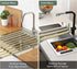 Expandable Roll-Up Dish Drying Rack for Kitchen 20.3?-13.9?, Collapsible Over-The-Sink Dish Drying Rack with Space-Saving Design, Multipurpose Rolling Rack for Sink with Large Capacity ¦