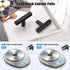 KNOBWELL 10 Pack Solid Stainless Steel Kitchen Cabinet Knobs Matte Black Finish, Single Hole 2 Inch, Black Kitchen Cabinet Knobs Bathroom Cabinet Pulls