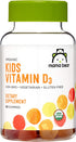 Amazon Brand - Mama Bear Organic Kids Vitamin D3 25 mcg (1000 IU) per serving, Bone and Immune Health, 80 Gummies