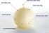 Set of 3 Sphere Ball Candles 3" Unscented Handpoured for Weddings, Home Decoration, Church, Restaurant, Spa, Smokeless Cotton Wick - Ivory