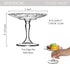 Crystalia Glass Small Patisserie Service Platter, Small Footed Round Cake Cupcake Stand for Cookies, Single Cupcakes, Pastries, Macarons, Biscuits, Glass Cake Pedestals Server Plate 5 inches