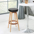 Shinnwa Bar Stool Cushion Round Foam Padded Seat Cushions Waterproof Leather Bar Stool Covers with Elastic and Non Slip Bottom 13 Inch Black