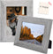 Golden State Art, 5x7 Picture Frame - Wide Molding - Wood Grain Style - Easel for Tabletop Display, Back Hangers for Wall Display - Great for Baby Pictures, Weddings, Portraits (2 Pack, Gray)