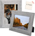 Golden State Art, 5x7 Picture Frame - Wide Molding - Wood Grain Style - Easel for Tabletop Display, Back Hangers for Wall Display - Great for Baby Pictures, Weddings, Portraits (2 Pack, Gray)