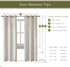 Hyde Lane Linen Textured Window Curtains for Living Room Rustic Farmhouse Style Bedroom Drapes | Grasscloth Look with Room Darkening & Grommets Decor - Off/White 40x63 Inches, 2 Panels