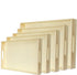 Vumdua Wooden Nested Serving Trays,5 PCS Rectangular Shape Wood Trays, Kitchen Nesting Trays for Serving Pastries, Snacks | Wooden Trays for Crafts/Art, Home Decor And Montessori Activity