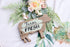 Parisloft Farm Fresh Wood Cow Shaped Sign Tabletop Decor, Carved Cow Statue Home Decor, Animal Sculpture Decorations
