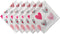 DII Valentine's Day Table Top Collection, Napkin Set, 20x20, Hearts Collage, 6 Piece