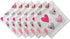 DII Valentine's Day Table Top Collection, Napkin Set, 20x20, Hearts Collage, 6 Piece