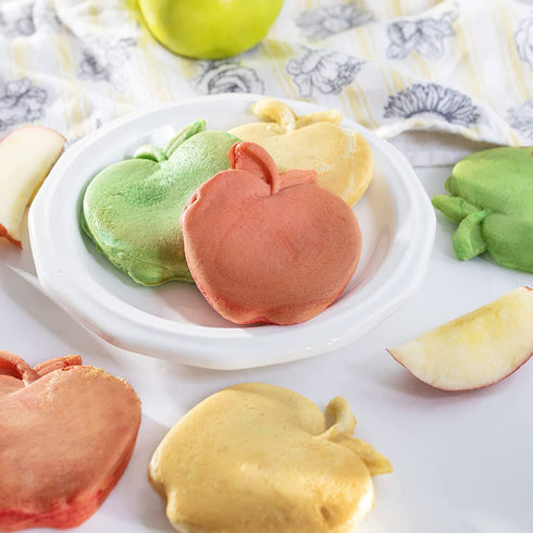 Mini Apple Waffle Maker - Make Breakfast Special for Kids or Adults w/ Individual Fruit Shaped, 4 Inch Waffler Iron, Electric Non Stick Breakfast Appliance, Fun Gift