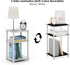 Furinno Just 3-Tier Turn-N-Tube End Table / Side Table / Night Stand / Bedside Table with Plastic Poles, 1-Pack, White/White