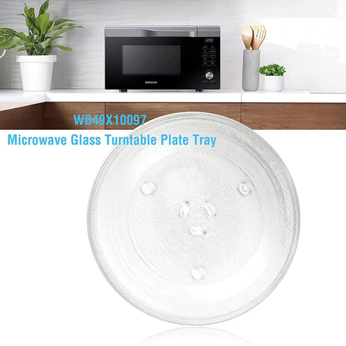 APPLIANCEMATES 11.25" Microwave Glass Turntable Plate Replacement Compatible with GE and Samsung- 11 1/4" Microwave Glass Turntable Tray Replaces WB49X10097,WB39X0078,WB49X10034,EAP651544,PS651544