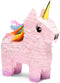 Blue Panda Small Unicorn Pinata for Birthday Party Supplies (13.4 x 15.5 x 4.6 Inches)