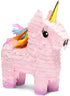 Blue Panda Small Unicorn Pinata for Birthday Party Supplies (13.4 x 15.5 x 4.6 Inches)