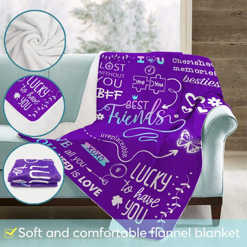 Bonsai Tree for Women, Friendship Gifts for Women Friends Unique, Friends Blanket, Best Friend Blanket, Birthday Gifts for Friends Female, Friendship Blanket for Sister, 50?x60?