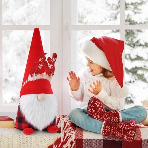 D-FantiX 28 Inch Giant Christmas Gnomes, Extra Large Swedish Tomte Gnomes Plush Ornament Scandinavian Home Holiday Xmas Decoration Gift Washable Pillow